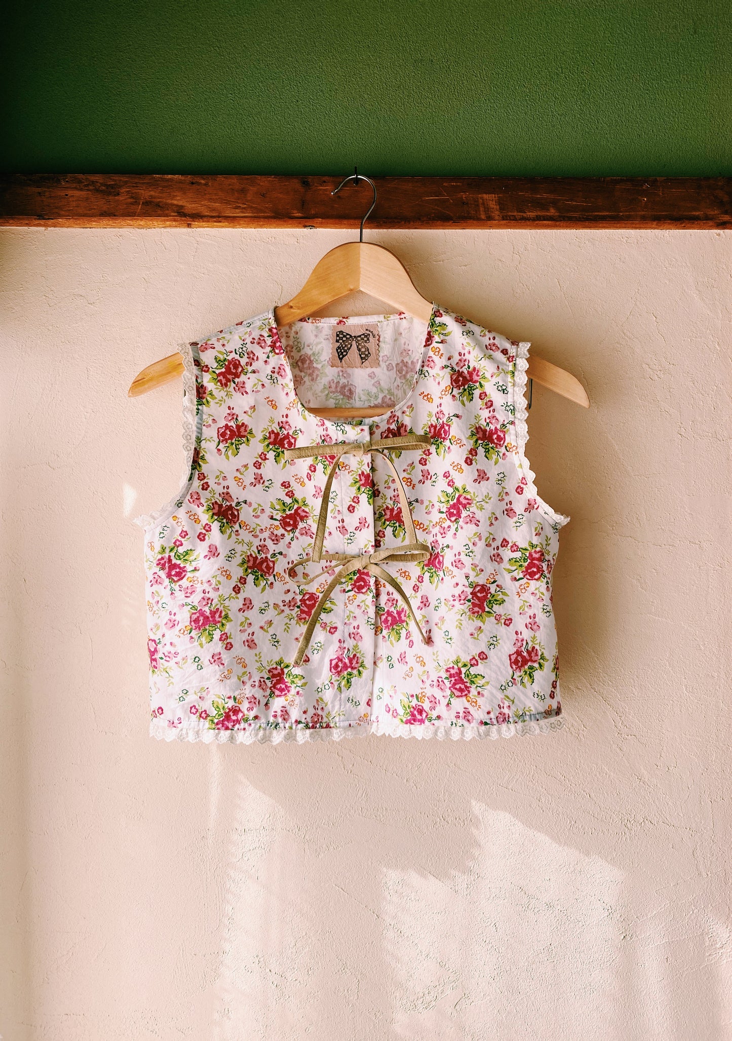 Fairy garden blouse"Miniature rose" (S M)