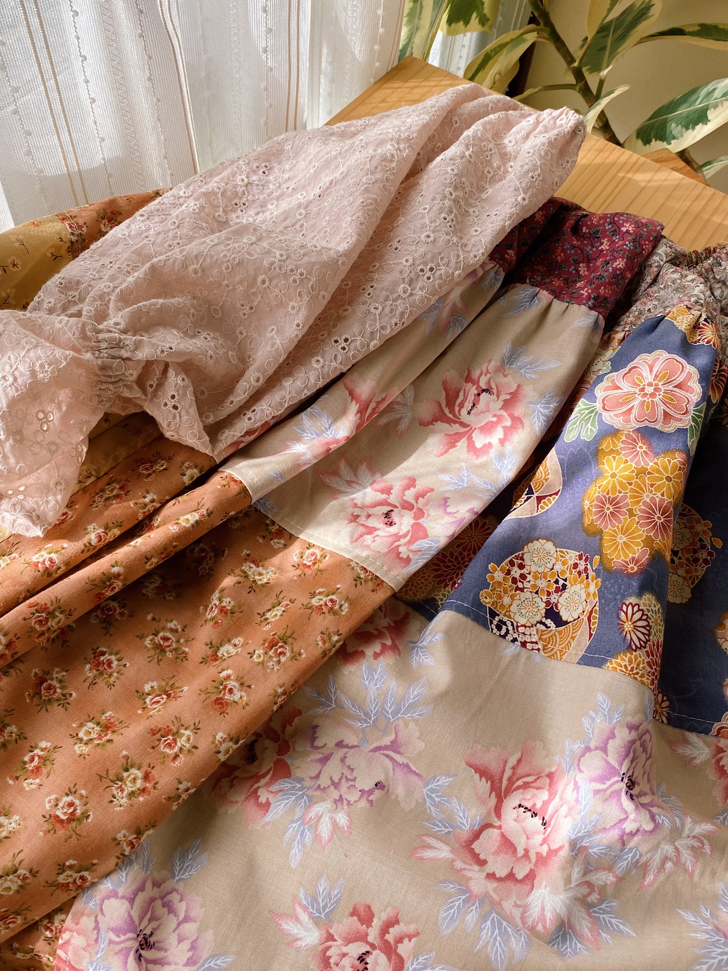 Voluminous patchwork dress