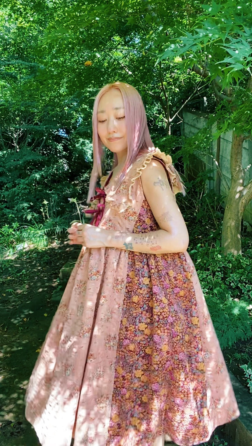 Floral corduroy dress