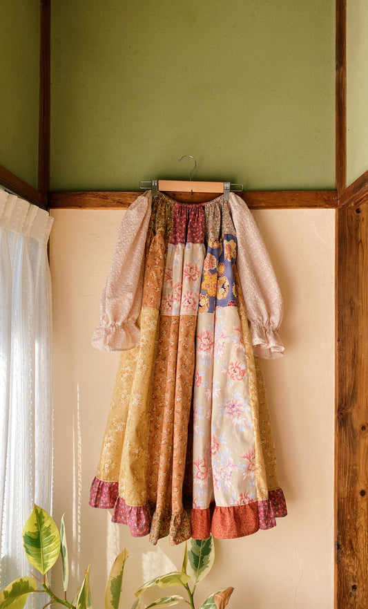 Voluminous patchwork dress