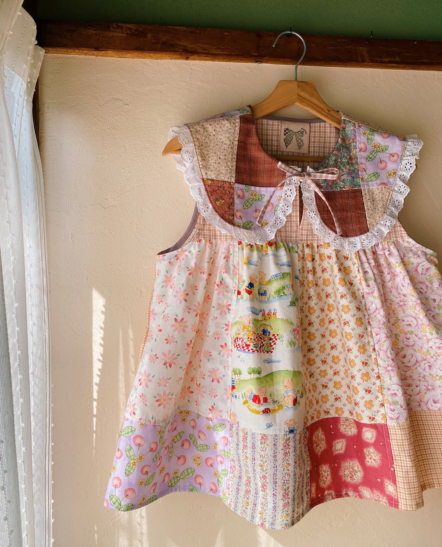 Patchwork collar blouse