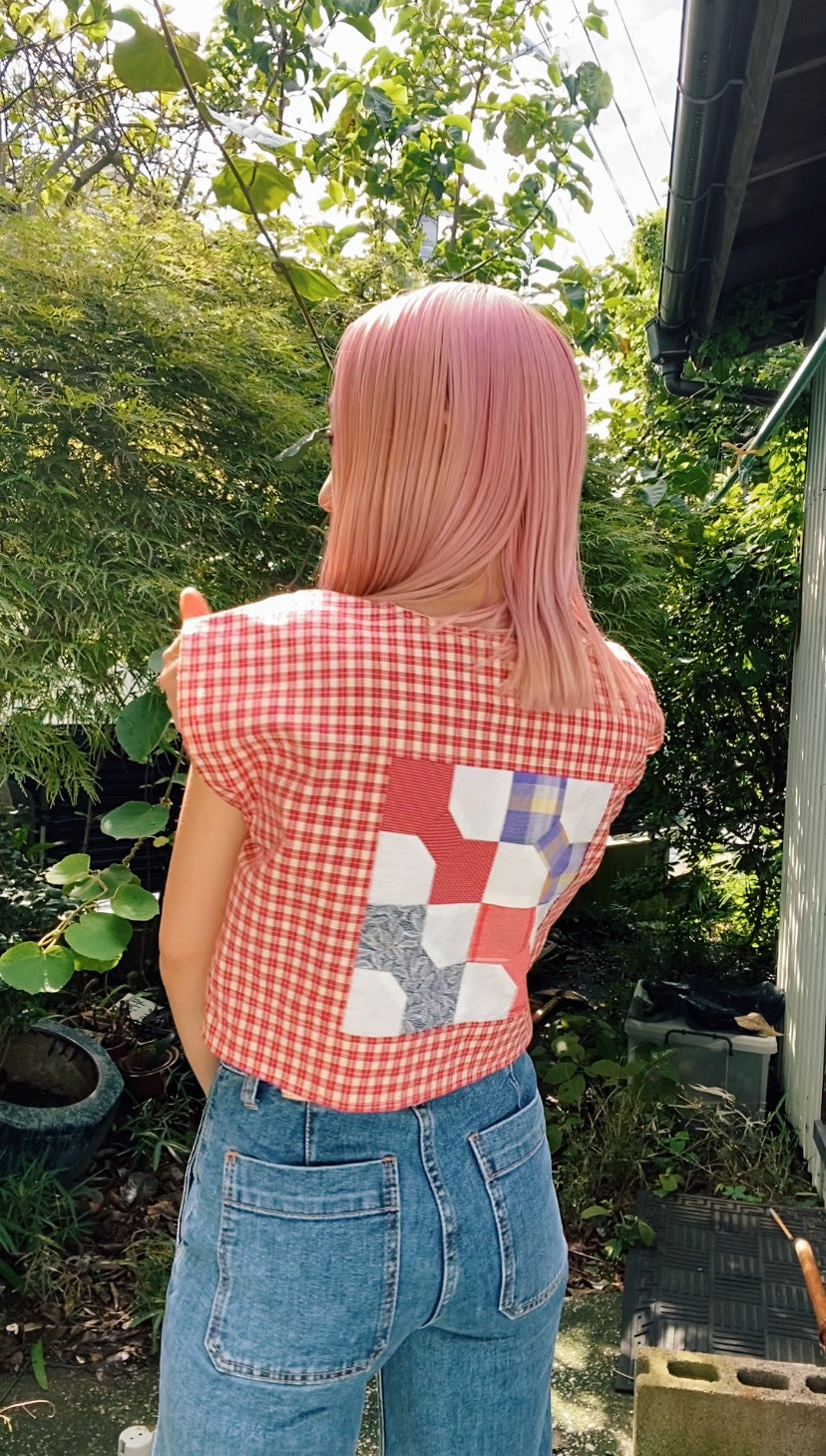 Patchwork quilt Crop top (M)