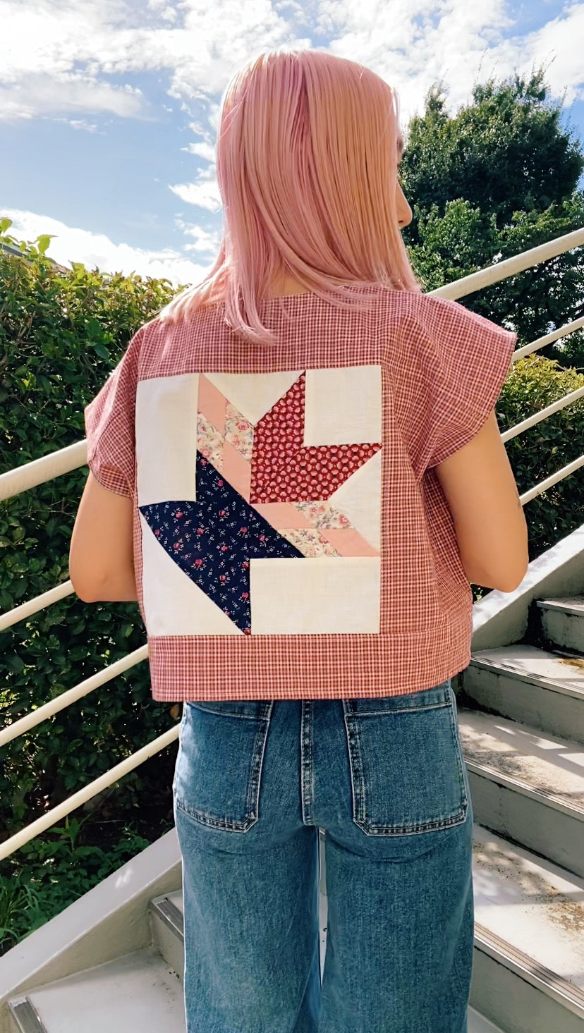 Patchwork quilt Crop top (L)