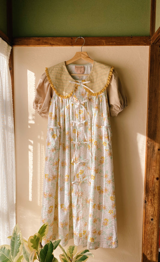 Button up gathered dress