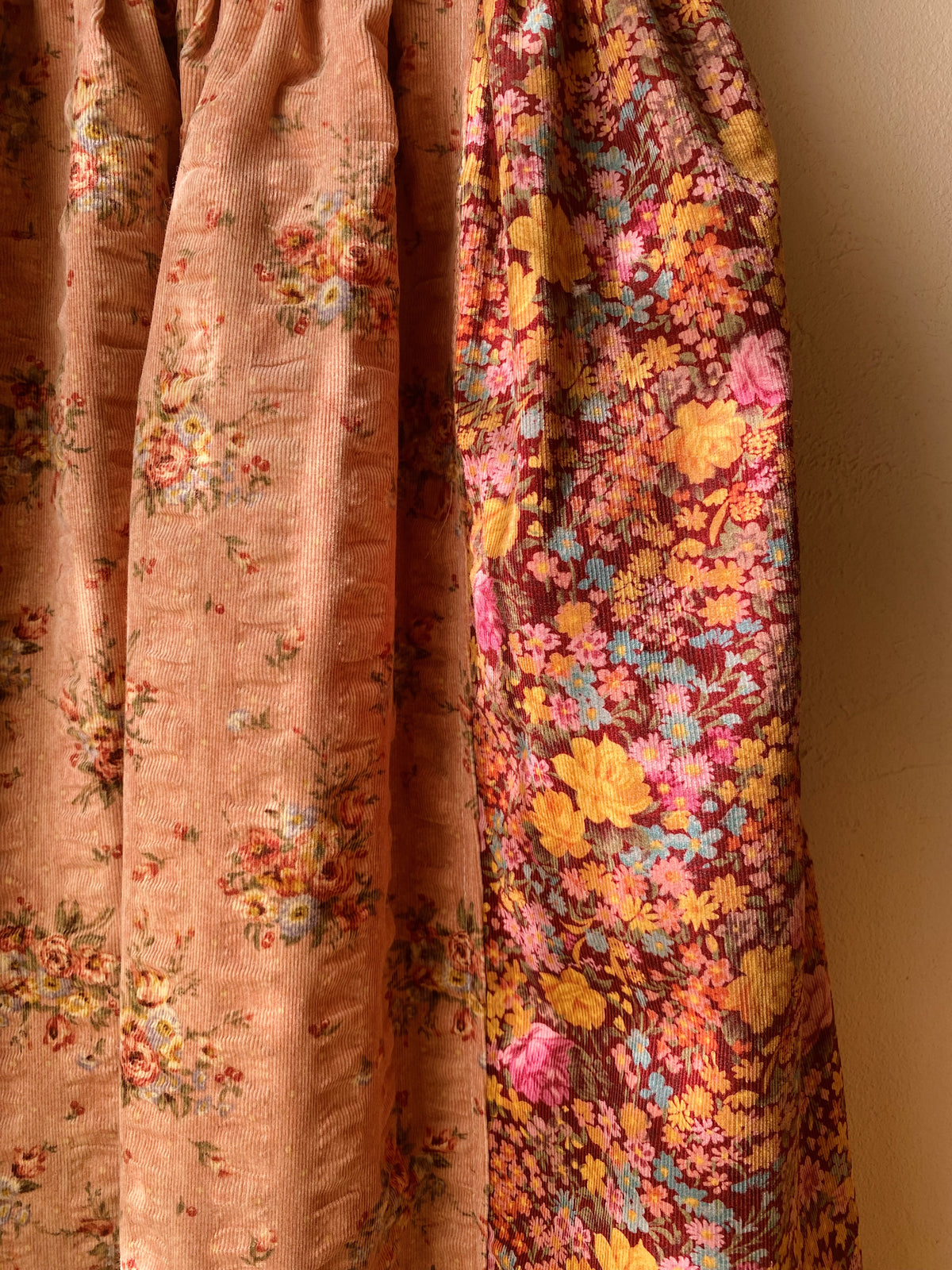 Floral corduroy dress
