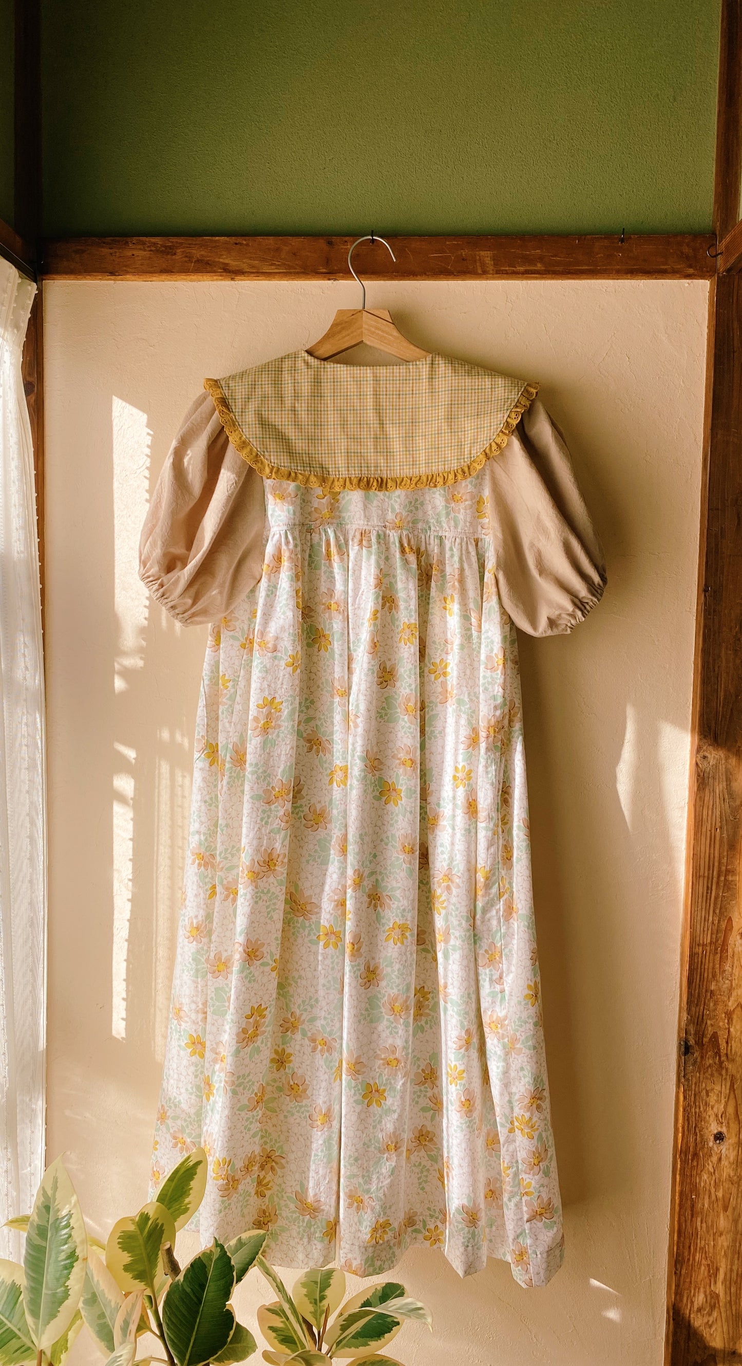 Button up gathered dress