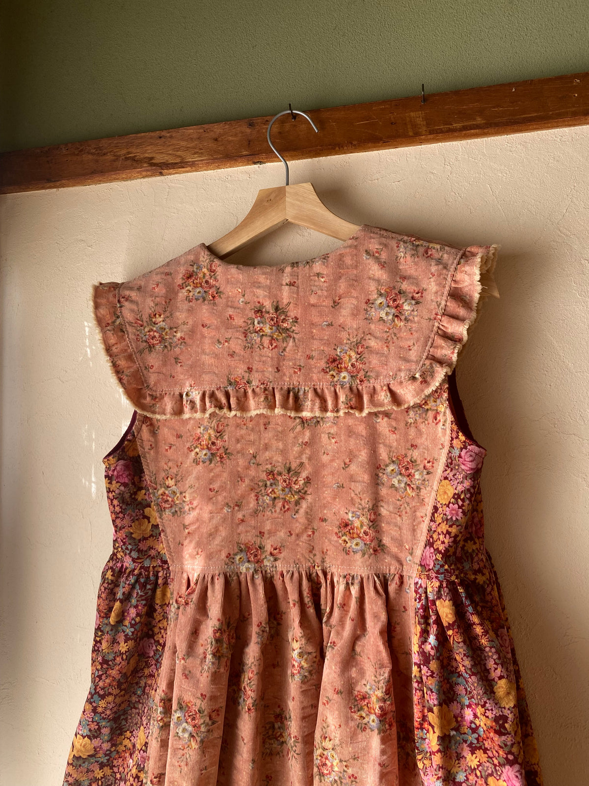Floral corduroy dress